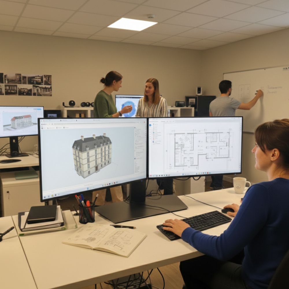 scan 3d batiments realisation plans 2d precis et rapides Image