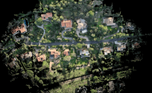 nuage de points issus du relevé photogramétrique par drone