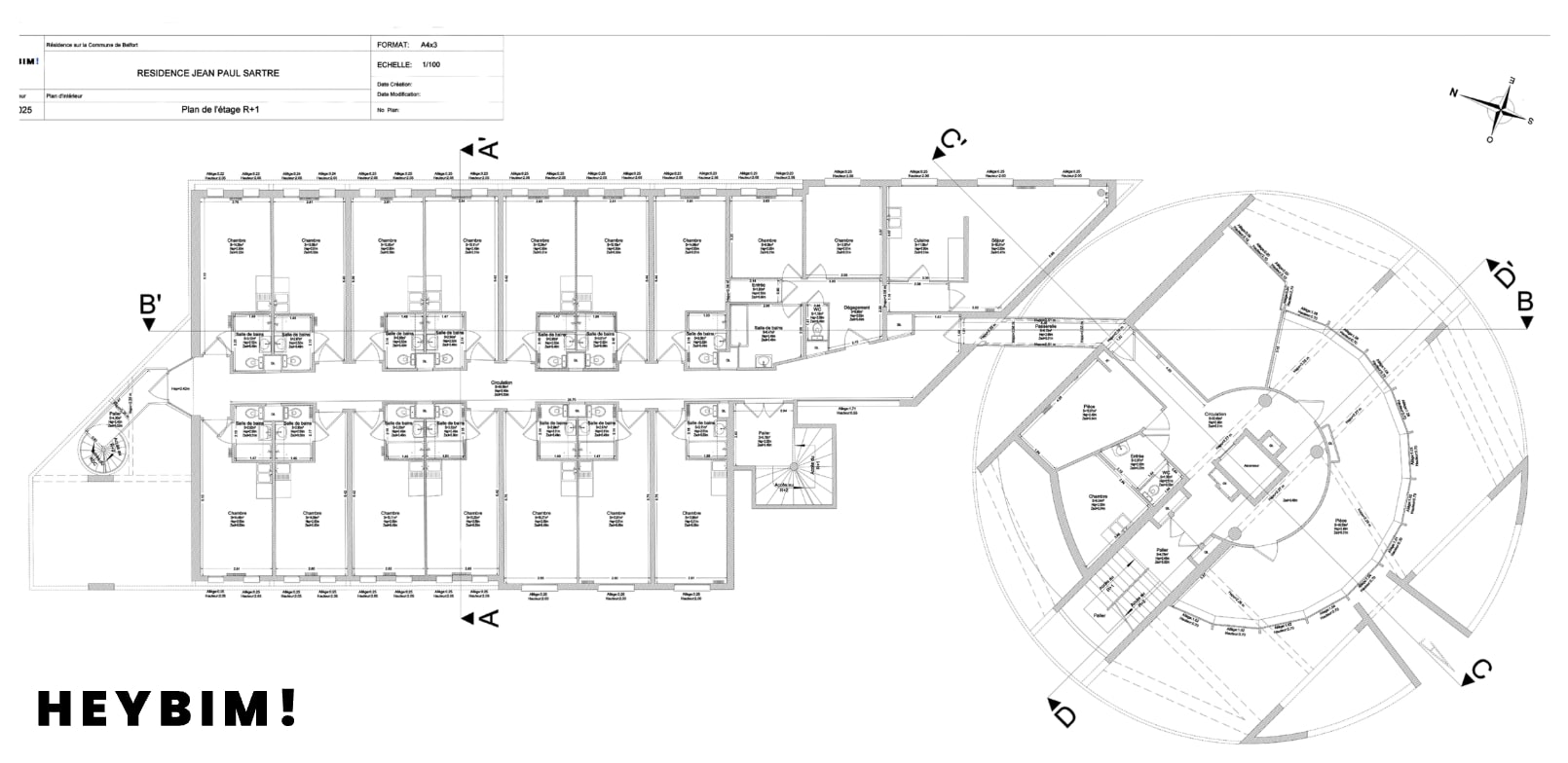 releve 3d to plan-2d-crous-belfort
